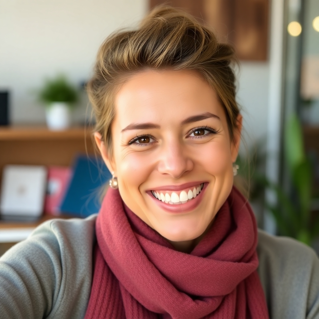 Customer smiling after instant loan approval